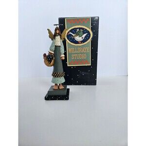 Williraye Studio Folk Art Spring Angel Figurine  WW1207